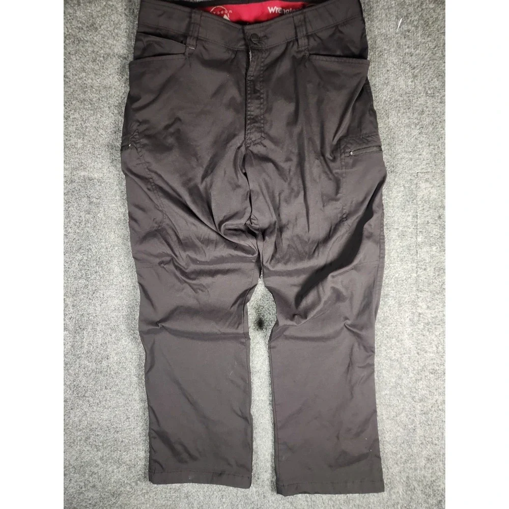 Wrangler ATG Mens 36x30 Black Outdoor Cargo Hiking Pants NW780BL Stretch Zip